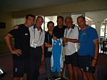 Foto di gruppo: Agostino Abbagnale, Renato Nicetto, Gianni Petrucci, Davide Tizzano, Gian Antonio Romanini, Giuseppe Abbagnale