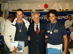 Fabrizio Cumbo e Bostijan Bosic con il vicepresidente federale Dario Crozzoli