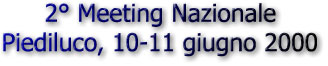 2° Meeting Nazionale - Piediluco, 10-11 giugno 2000