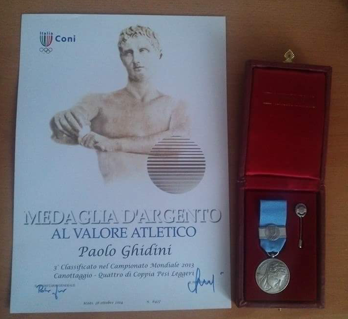Medaglia d'Argento al valore atletico per Paolo Ghidini della