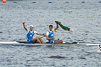 Caianiello e Dell'Aquila festeggiano il titolo vinto a Strathclyde