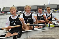 Il quattro senza campione del mondo di Hamish Bond, Eric Murray, James Dallinger e Carl Meyer