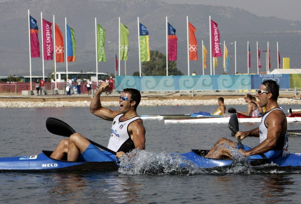 Agostino Abbagnale e Antonio Rossi a Sabaudia per il 70° Anniversario