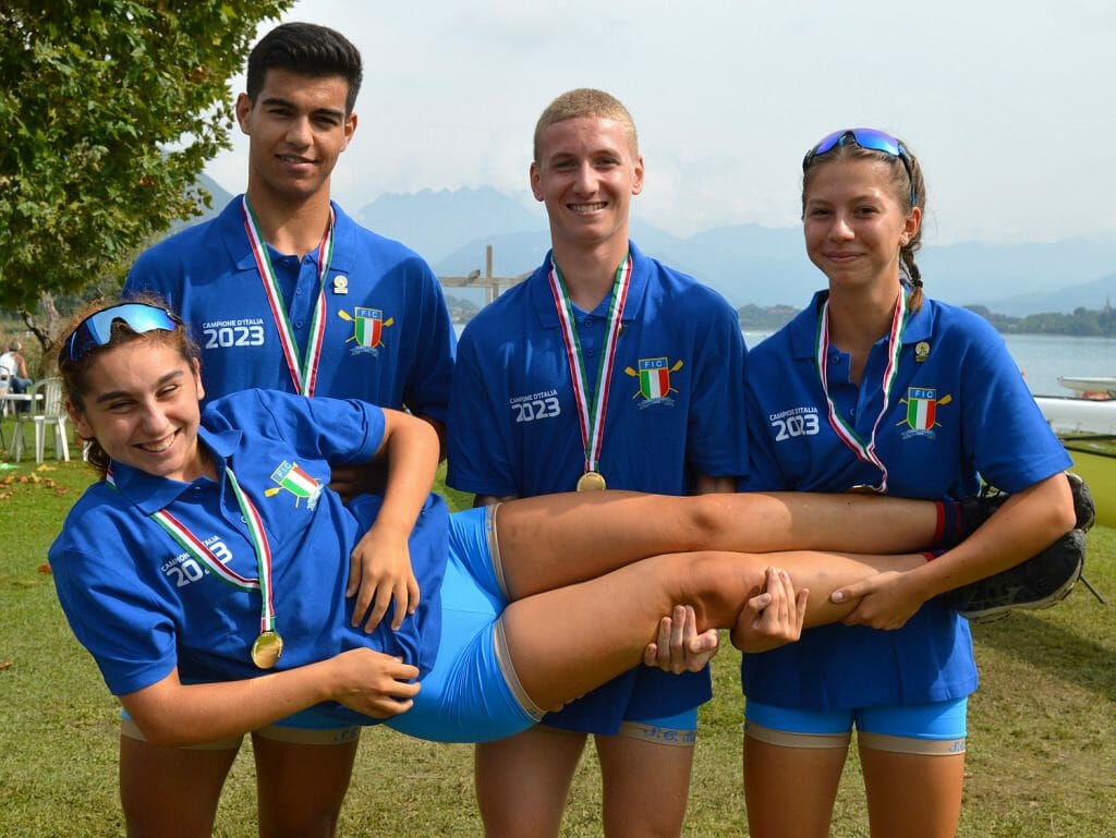 Baldesio campione d’Italia con il quattro di coppia e seconda nel
